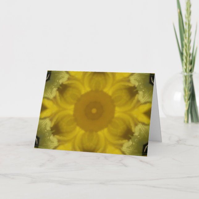 Sunshine Flower Burst Golden Card (Front)