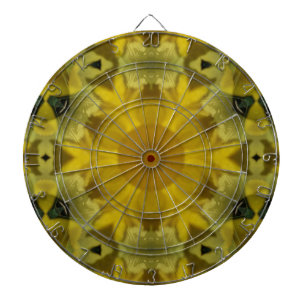 Sunshine Flower Burst Golden Dartboard
