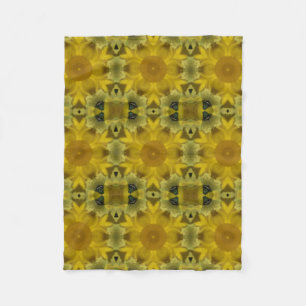 Sunshine Flower Burst Golden Fleece Blanket