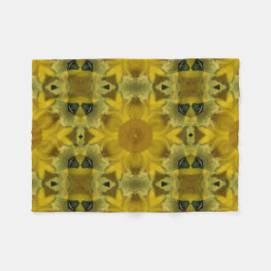 Sunshine Flower Burst Golden Fleece Blanket