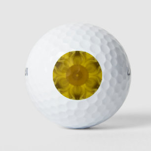Sunshine Flower Burst Golden Golf Balls