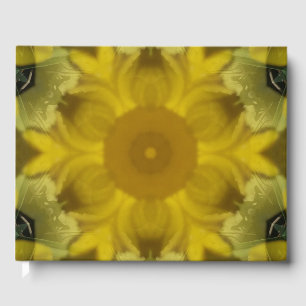 Sunshine Flower Burst Golden Guest Book