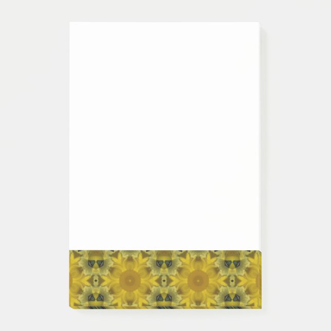 Sunshine Flower Burst Golden Post-it Notes (Front)