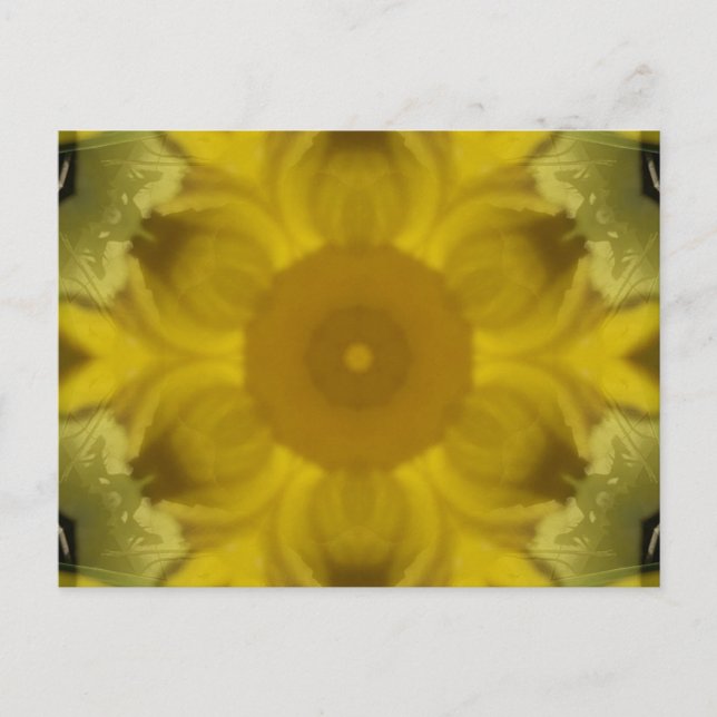 Sunshine Flower Burst Golden Postcard (Front)