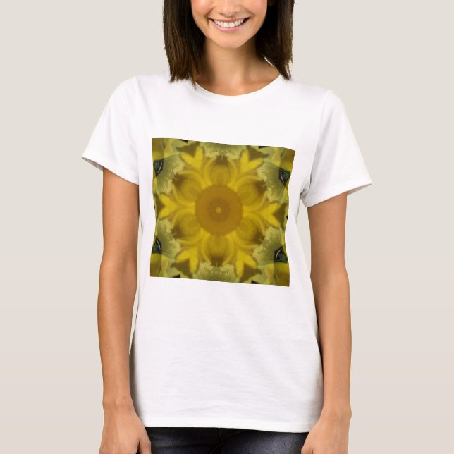 Sunshine Flower Burst Golden T-Shirt (Front)