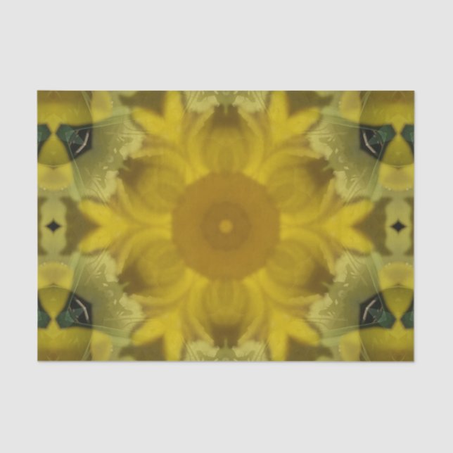 Sunshine Flower Burst Golden Tissue Paper (Front)