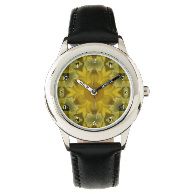 Sunshine Flower Burst Golden Watch (Front)