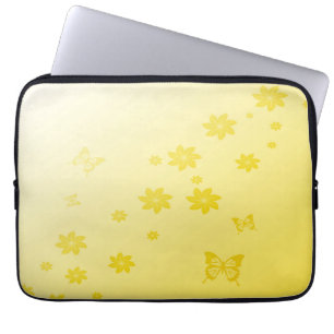 Sunshine Flowers n Butterflies Laptop Sleeve