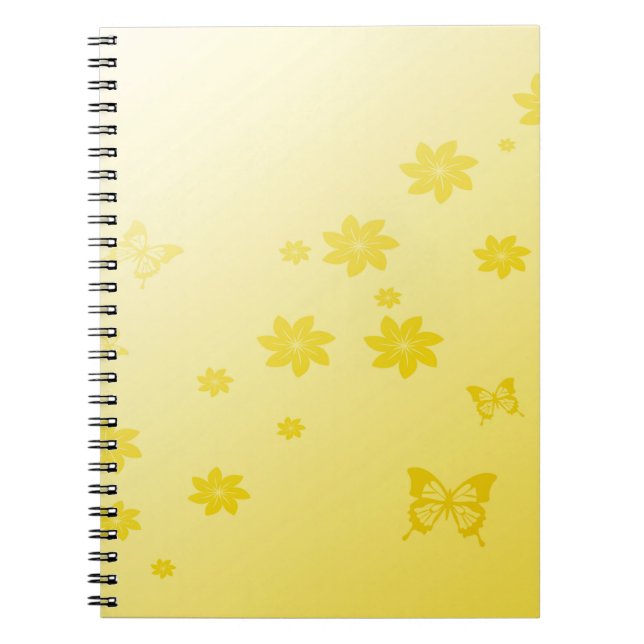 Sunshine Flowers n Butterflies Notebook (Front)