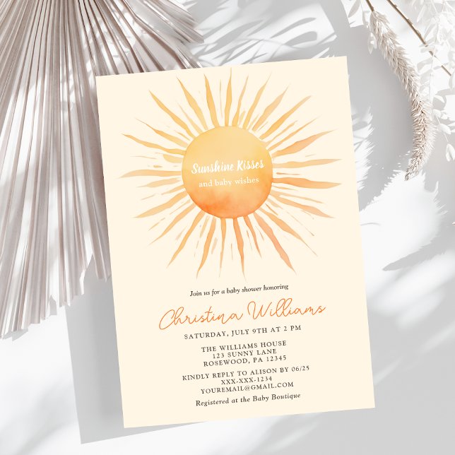 Sunshine Gender Neutral Baby Shower Invitation (Creator Uploaded)