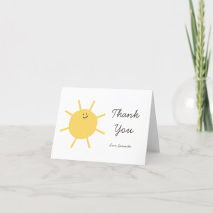 Sunshine Gender Neutral Baby Shower Thank You Card