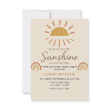 Sunshine Gender Neutral Boho Sun Baby Shower