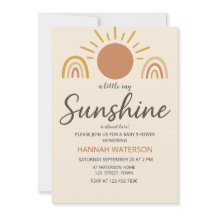 Sunshine Gender Neutral Boho Sun Baby Shower
