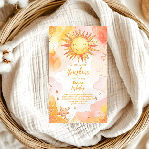 Sunshine Gender Neutral Boho Sun  Books for Baby Enclosure Card
