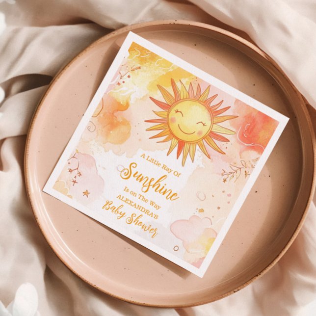 Sunshine Gender Neutral Boho Sun  Napkin (Creator Uploaded)