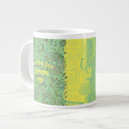 Sunshine Girl Green and Yellow Large Coffee Mug