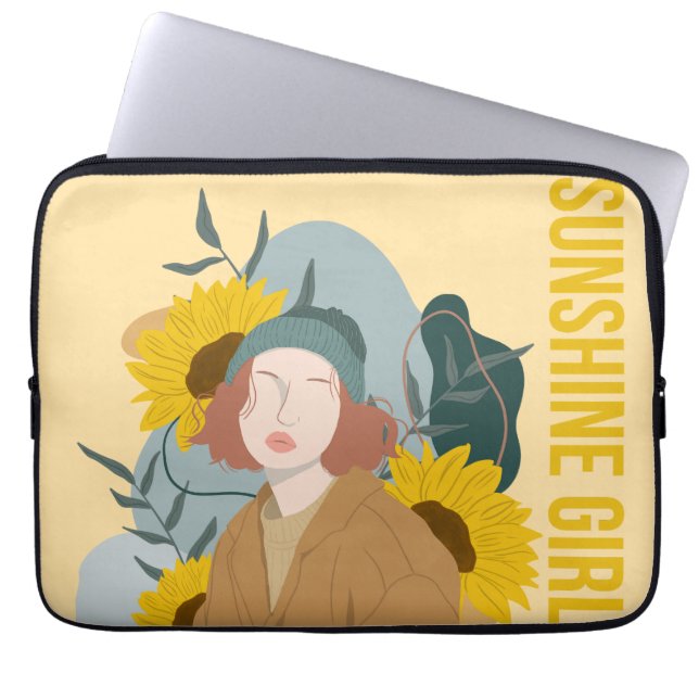 sunshine girl laptop sleeve (Front)