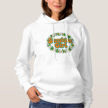 Sunshine Girl Retro Groovy Girls Hoodie - Daisy Fl