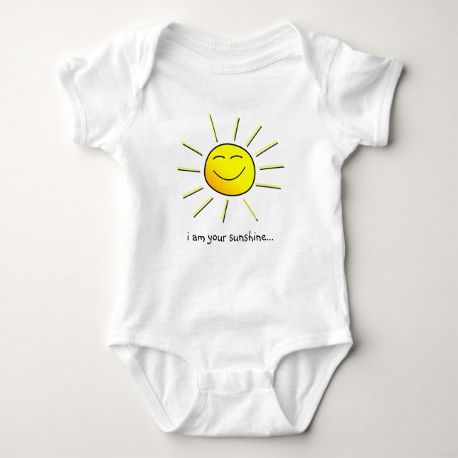 Sunshine (goes w/ "you are my sunshine") matching baby bodysuit (Front)