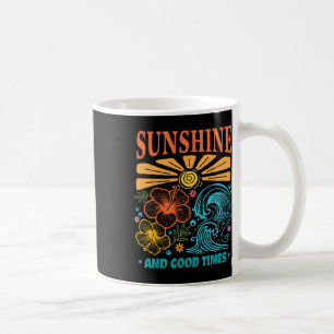 Sunshine Good Times Tropical Wave Hibiscus Retro B Coffee Mug