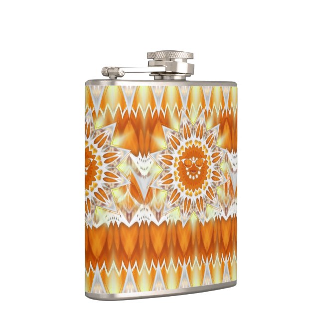 Sunshine Happiness - Sun with Sunglasses Hip Flask (Right)