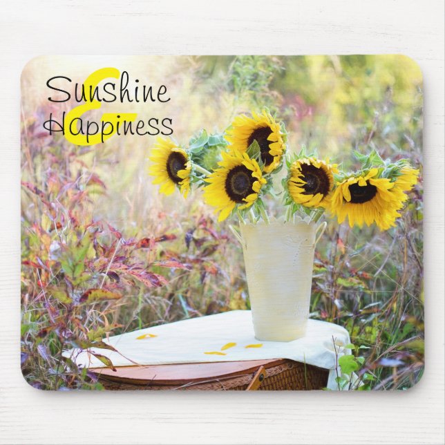 Sunshine & Happiness Sunflowers Mouse Pad (Front)