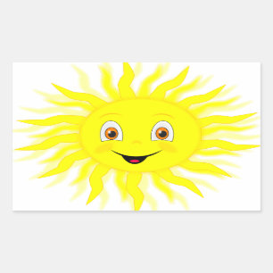 Sunshine Happy Face Rectangular Sticker