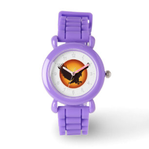 Sunshine hawk silhouette - Choose background colou Watch