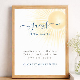 Sunshine How Many Candies Baby Shower Game Poster