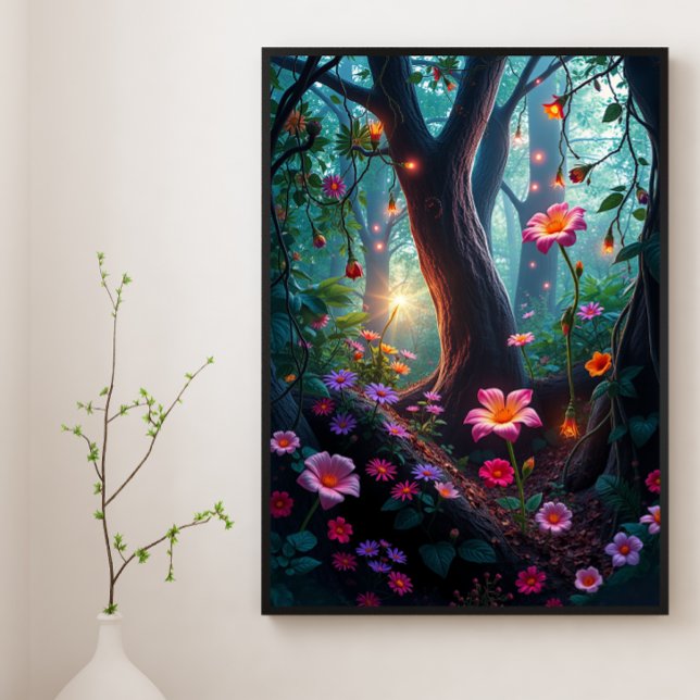 Sunshine in a Whimsical Fairy Forest  Poster (Creator Uploaded)