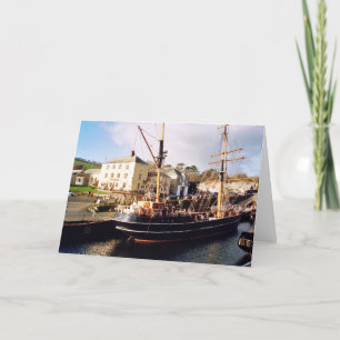 Sunshine in Charlestown Cornwall card