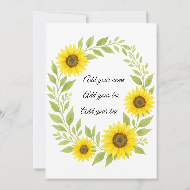 Sunshine in every petal celebrate with golden joy holiday card (Front)
