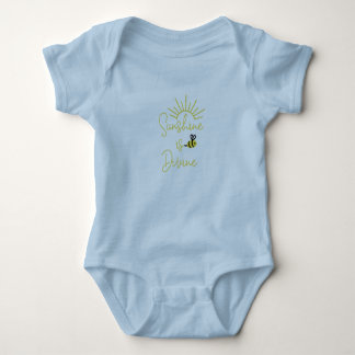 Sunshine Is Divine Bee Design Baby Bodysuit