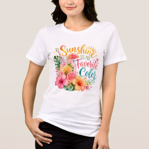 Sunshine Is My Favourite Colour Lemonade  T-Shirt Tri-Blend Shirt