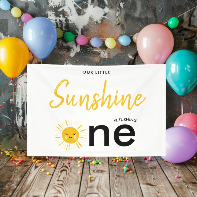 Sunshine is Turning One Birthday Party  Banner (Creator Uploaded)
