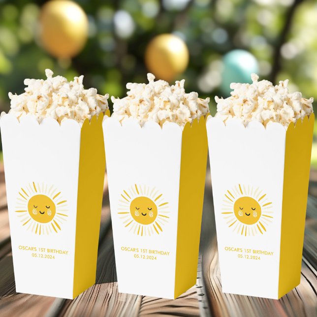Sunshine is Turning One Birthday Party  Favour Box (Creator Uploaded)
