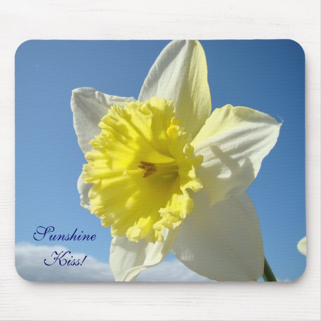 Sunshine Kiss! mousepad Spring Yellow Daffodil (Front)