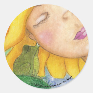 Sunshine Kisses Classic Round Sticker
