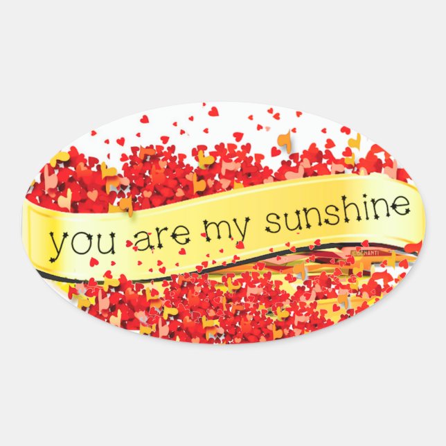SUNSHINE KISSES OVAL STICKER (Front)