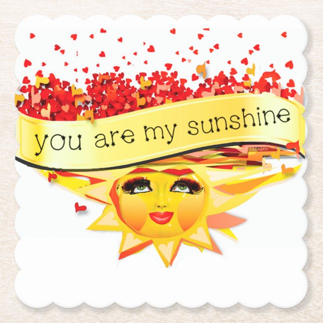SUNSHINE KISSES PAPER COASTER (Front)