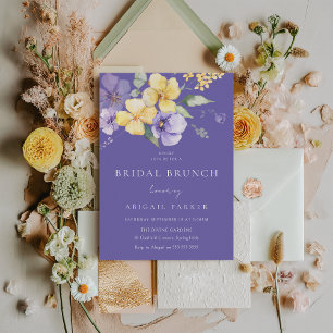 Sunshine & Lavender Bridal Shower Brunch & Bubbly Invitation