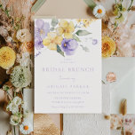 Sunshine & Lavender Purple Bridal Shower Brunch Invitation<br><div class="desc">Sunshine & Lavender Purple Bridal Shower Brunch Invitation

See matching collection in Niche and Nest Store</div>