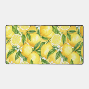 Sunshine Lemon Blossom Desk Mat
