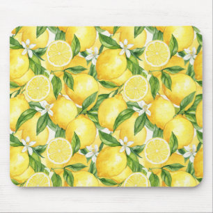 Sunshine Lemon Blossom Mouse Pad