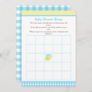 Sunshine & Lemonade Blue & Yellow Bingo Invitation