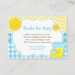 Sunshine & Lemonade Blue & Yellow Books for Baby Enclosure Card