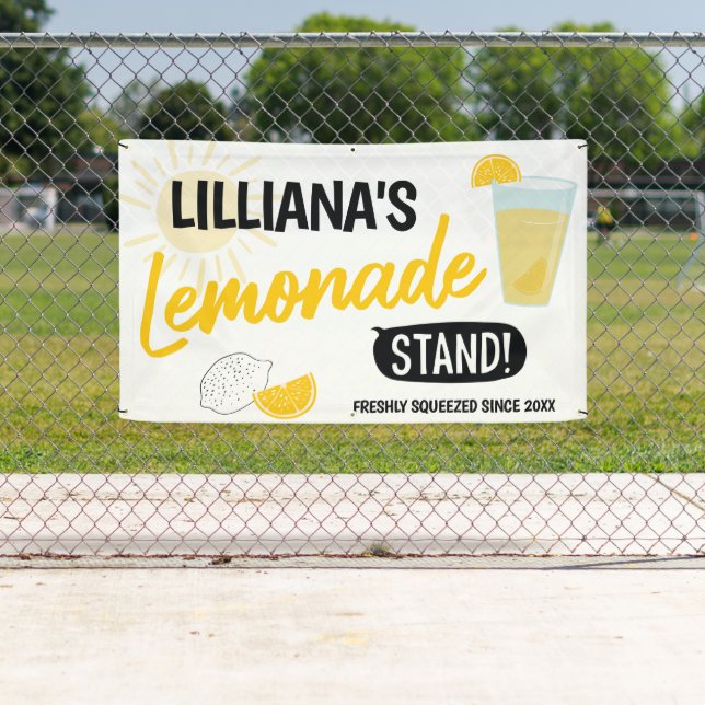 Sunshine Lemonade Stand Birthday Party Banner (Insitu)