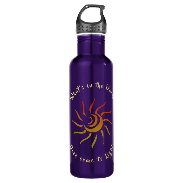 Sunshine Light to Dark Quote Saying  710 Ml Water Bottle (Front)