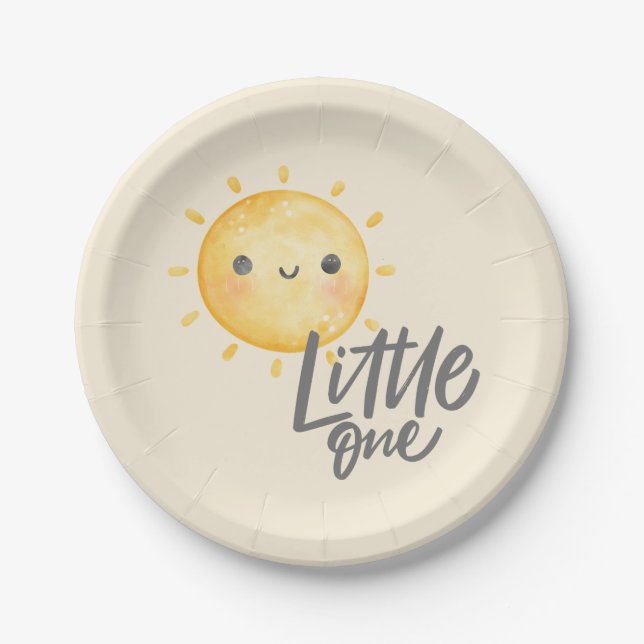 Sunshine Little One Baby Shower Paper Plate (Front)