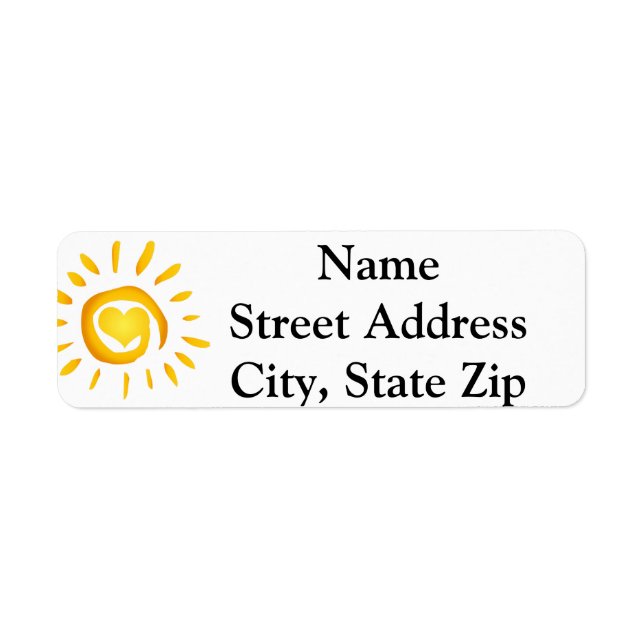 Sunshine Love Return Address Label (Front)